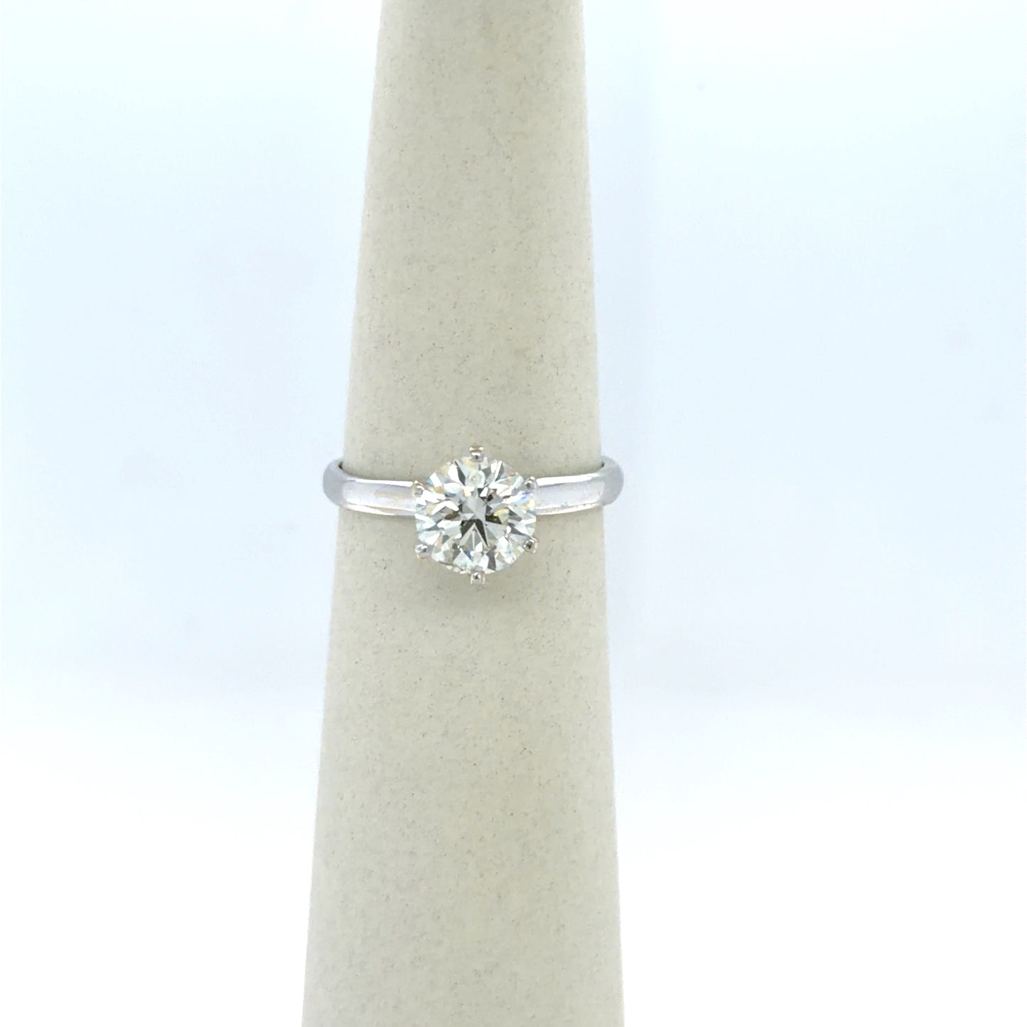 1.52 CT Round Diamond Solitaire Engagement Ring in 14K White Gold