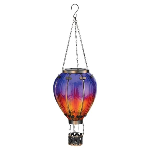 Hot Air Balloon Solar Lantern Large - Purple