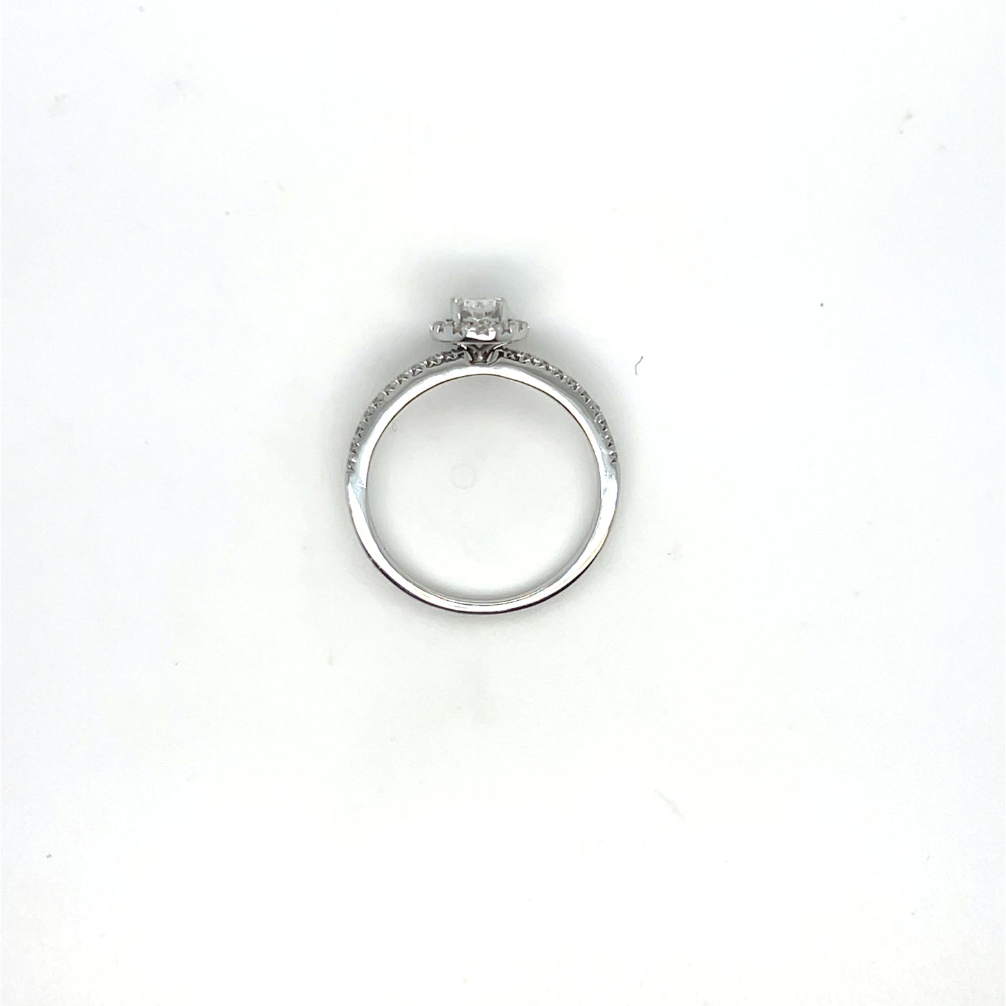0.50CTW Oval Diamond Ring in 14K White Gold