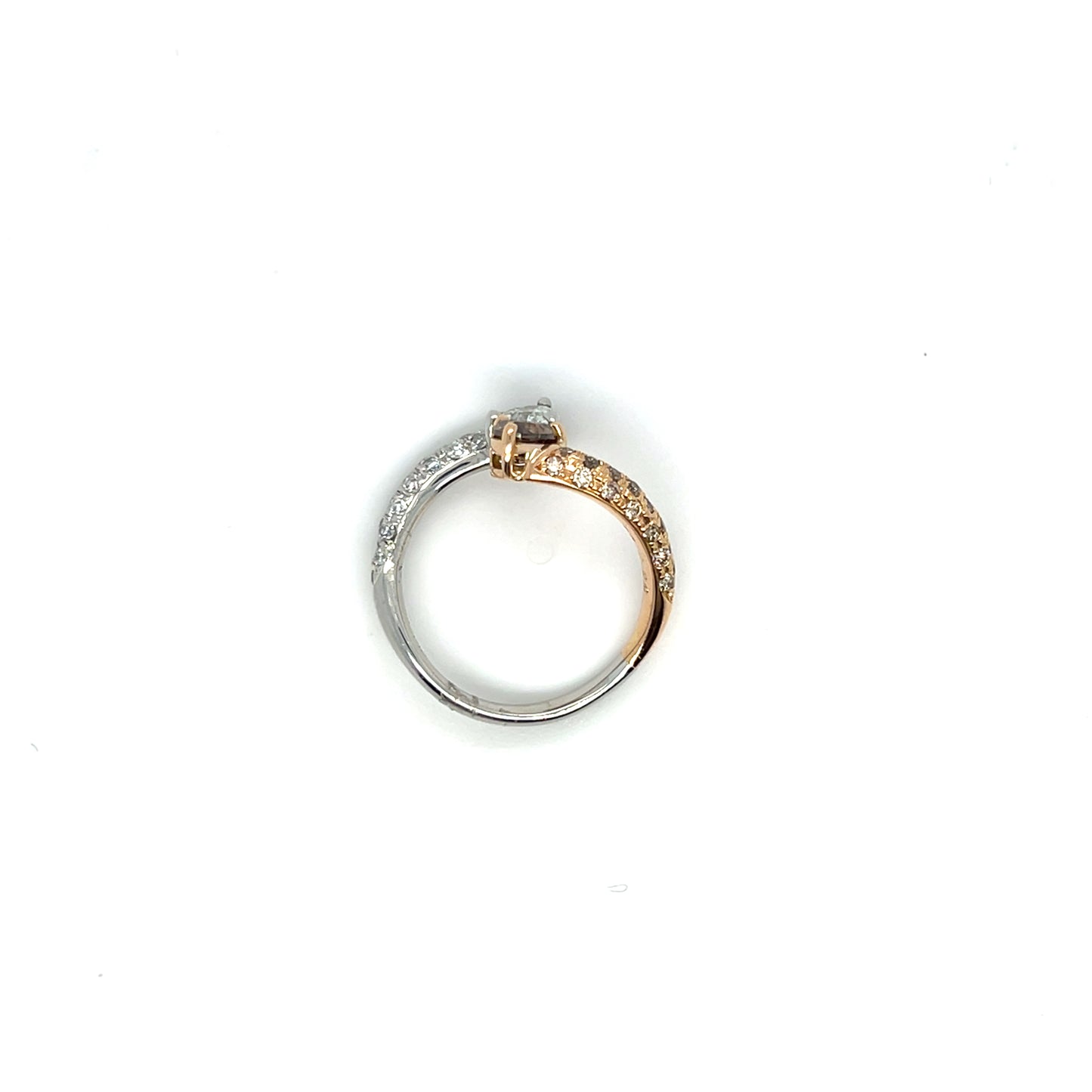 1.29CTW Chocolate Diamond Ring in 18K Gold Mix