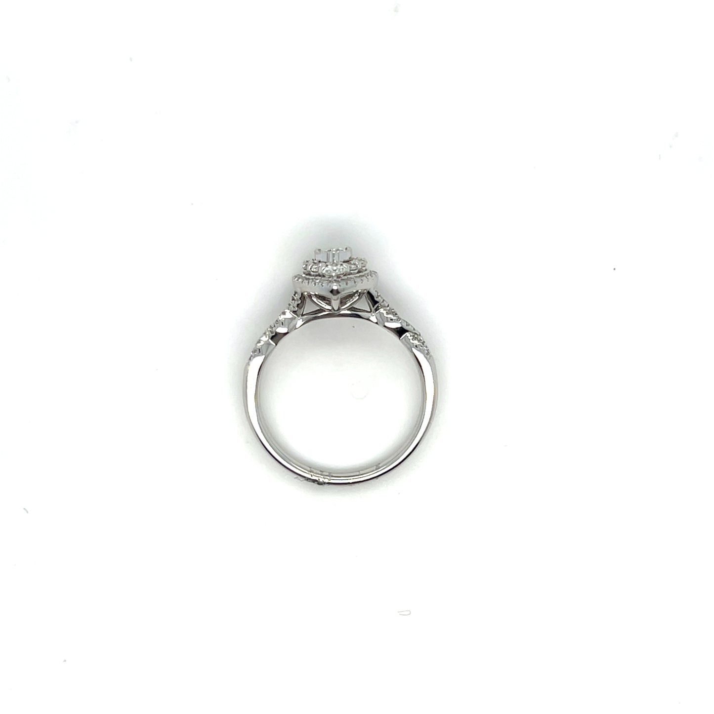 0.50CTW Pear Shape Diamond Ring in 10K White Gold