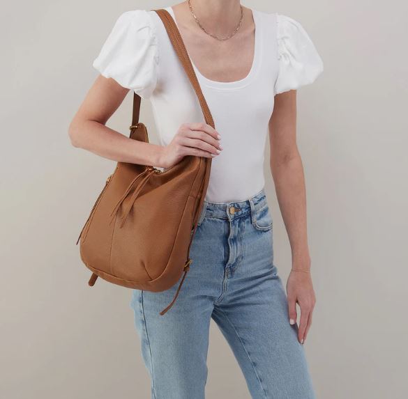 Hobo Merrin Convertible Backpack - Pebbled Leather | Warm Honey