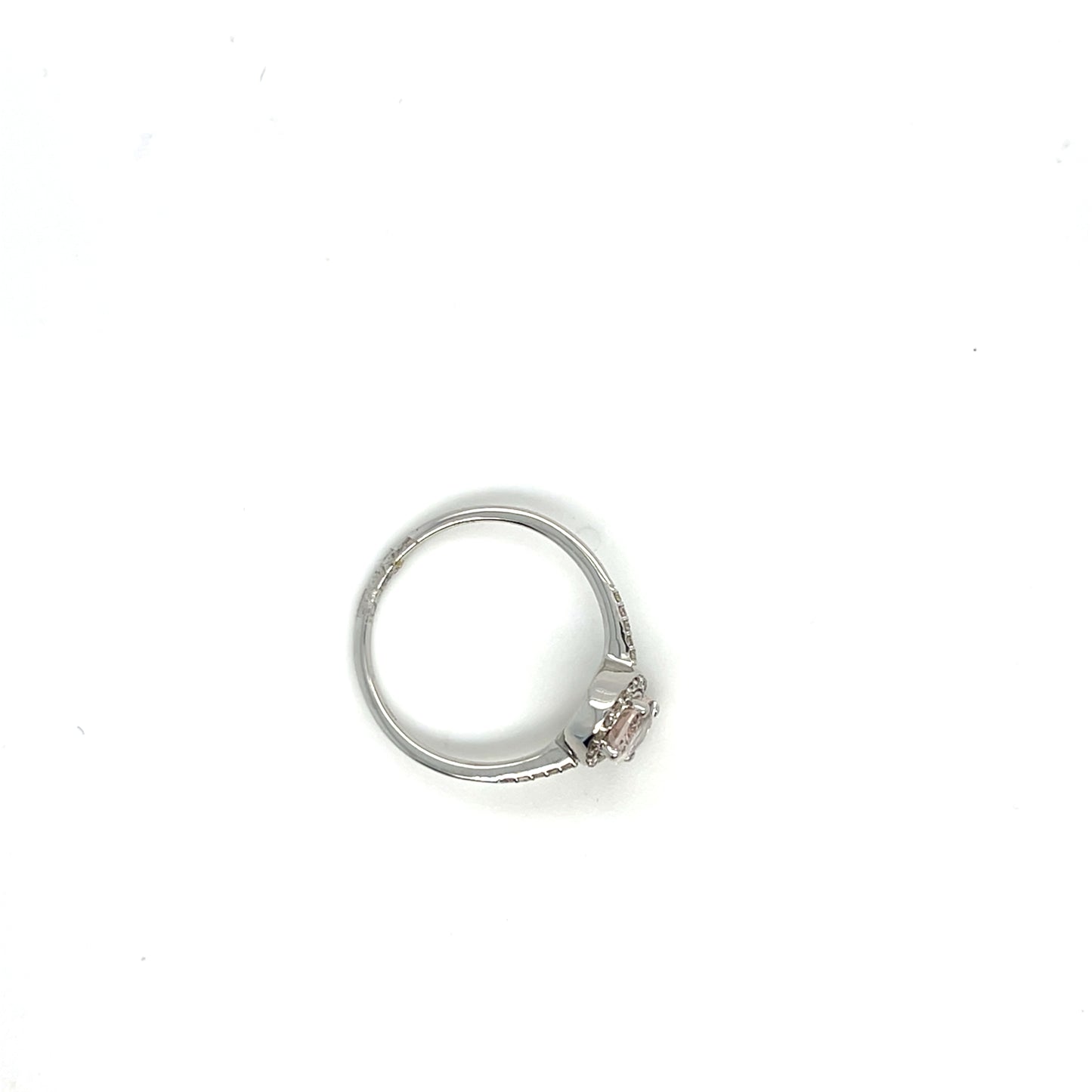 0.75CT Morganite & 0.13CTW Diamond Ring in 10K White Gold