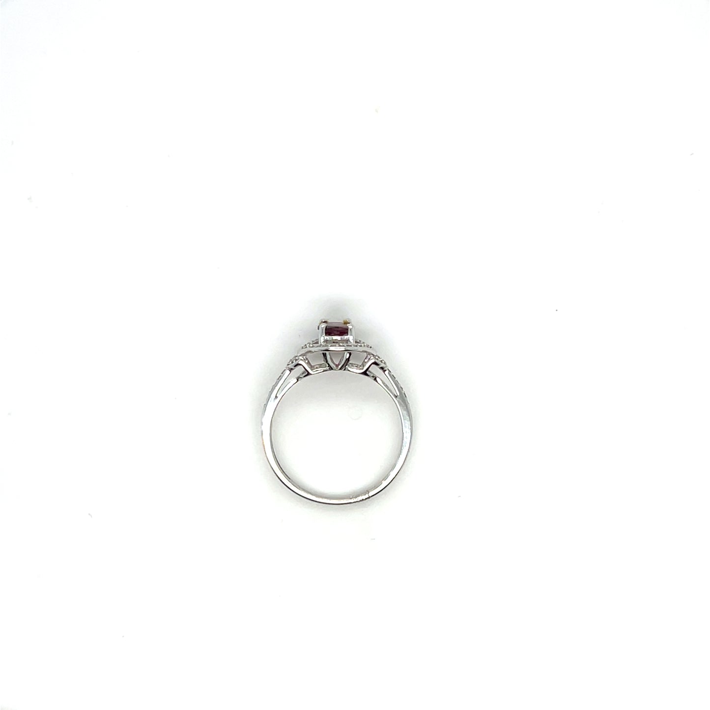 Rhodolite Garnet & 0.13CTW Diamond Ring in 14K White Gold