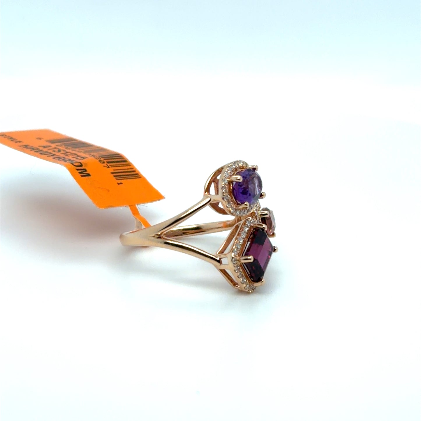EFFY Pink Tourmaline & Amethyst & Garnet & Natural Diamond Multi-Shape Ring in 14K Rose Gold