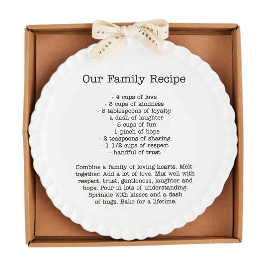 Family Recpie Plate