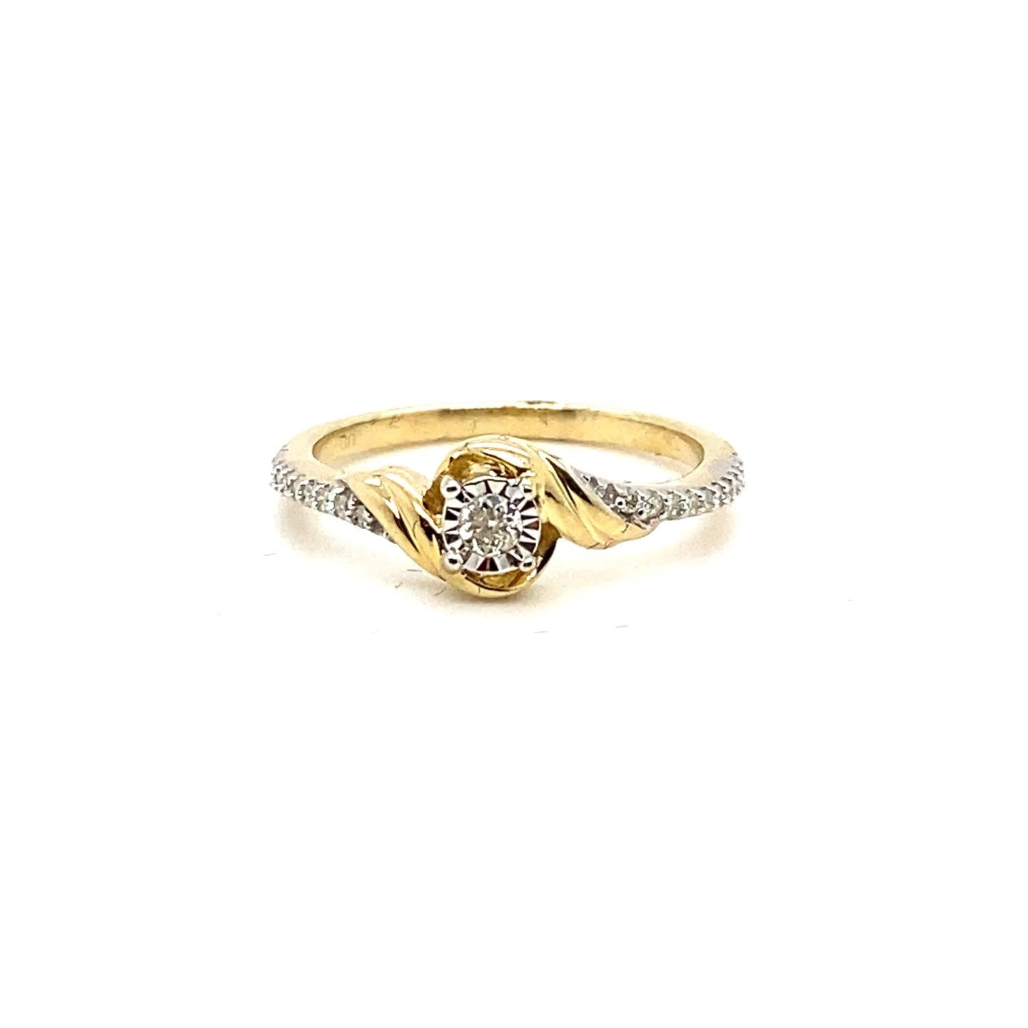 .15ctw Diamond Yellow Gold Ring