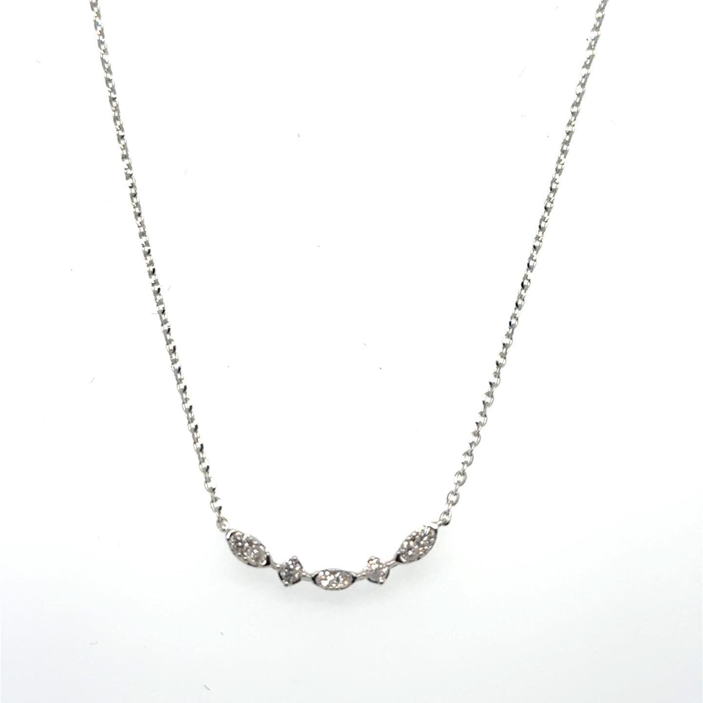 .13ctw Diamond 14kt White Gold Necklace