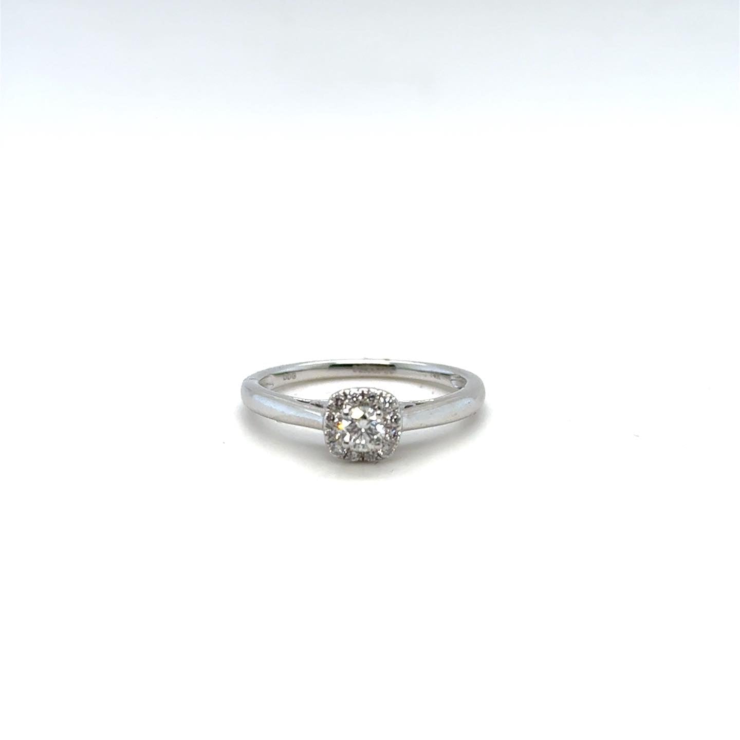 .25ctw Diamond 14kt White Gold Ring with .17ct center