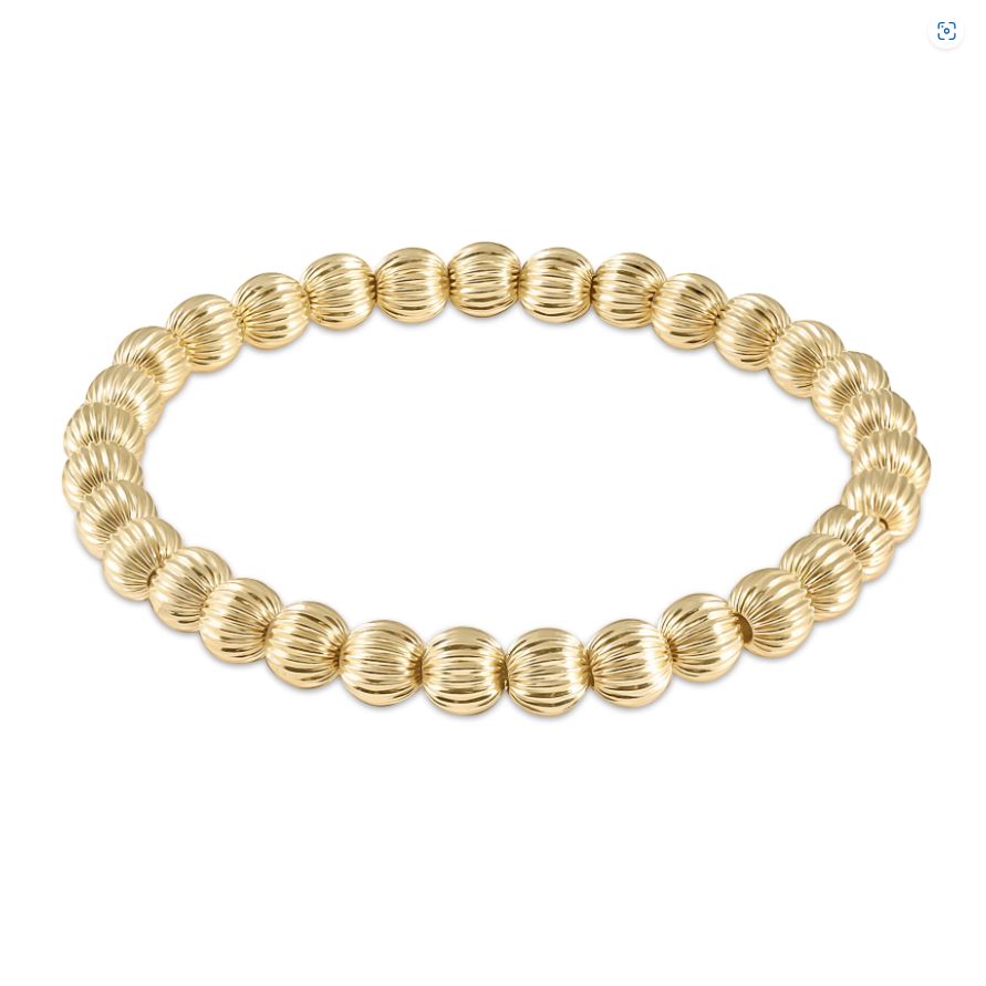 e. Newton Dignity Gold 6mm Bead Bracelet