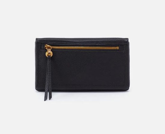 Hobo Lumen Continental Wallet - Black Leather