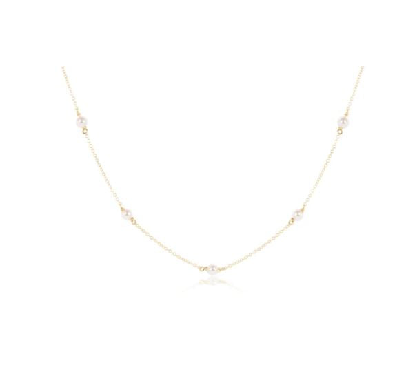 e. Newton Simplicity Chocker Pearl 4mm