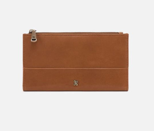 Hobo Jill Large Bifold Wallet - Truffle Leather