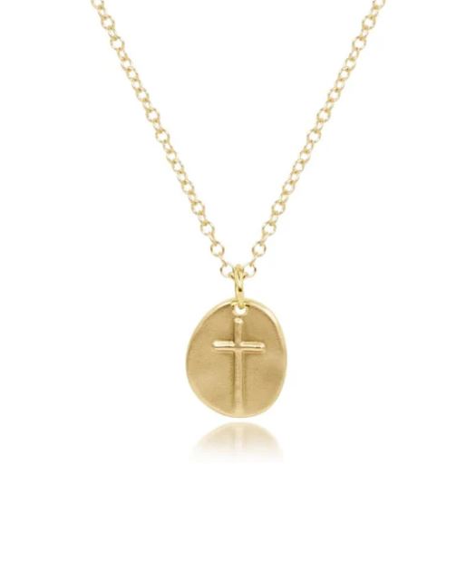 e. newton 16" necklace - inspire small gold charm
