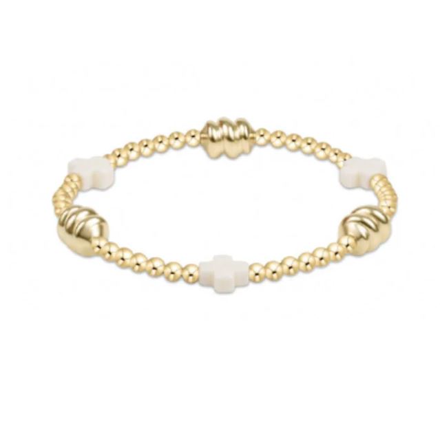 e. newton signature cross admire gold 3mm off white