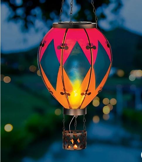 Hot Air Balloon Solar Lantern Small - Diamond