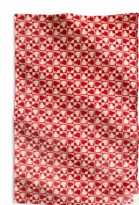 Vera Bradley Plush Throw Blanket Graphic Heart