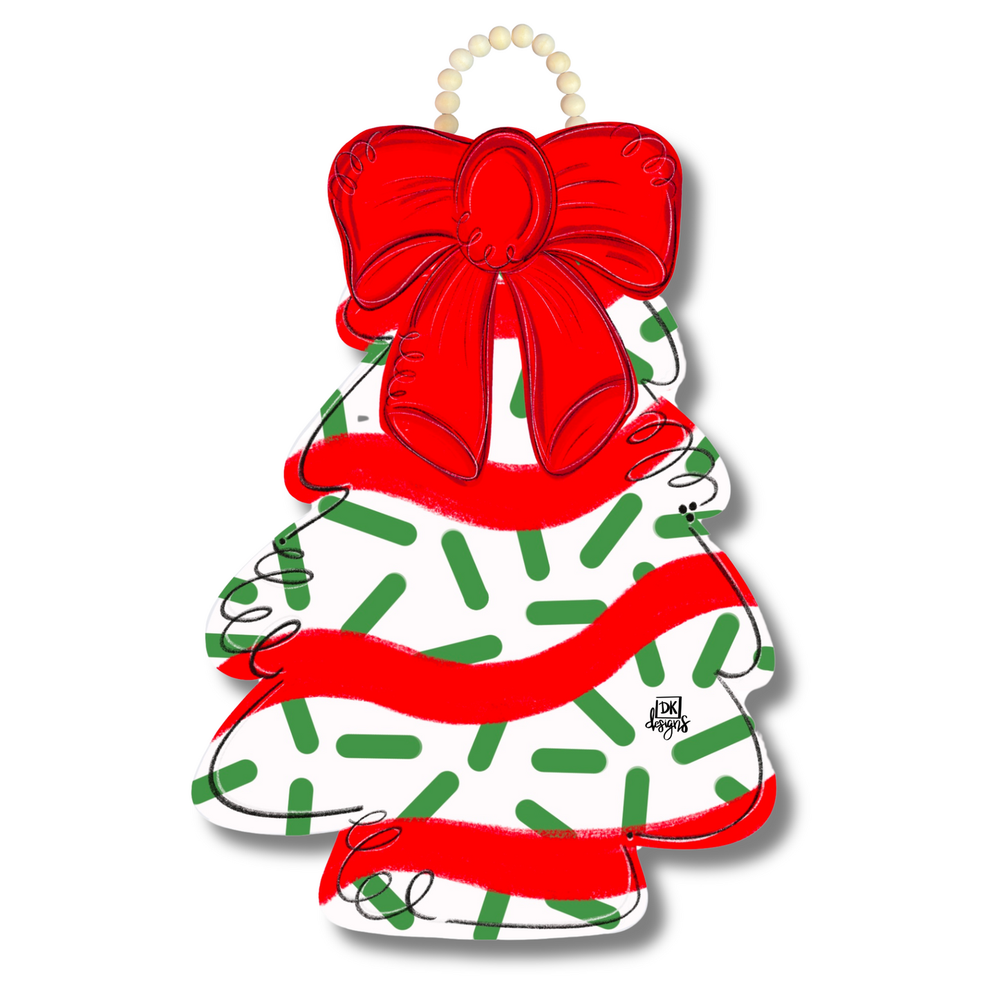 Christmas Tree Cake Door Hanger