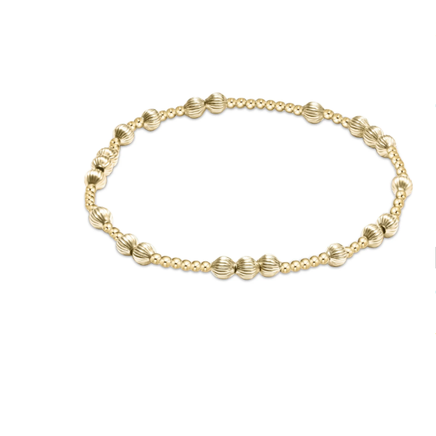 e. newton hope unwritten dignity 4mm bead bracelet - gold