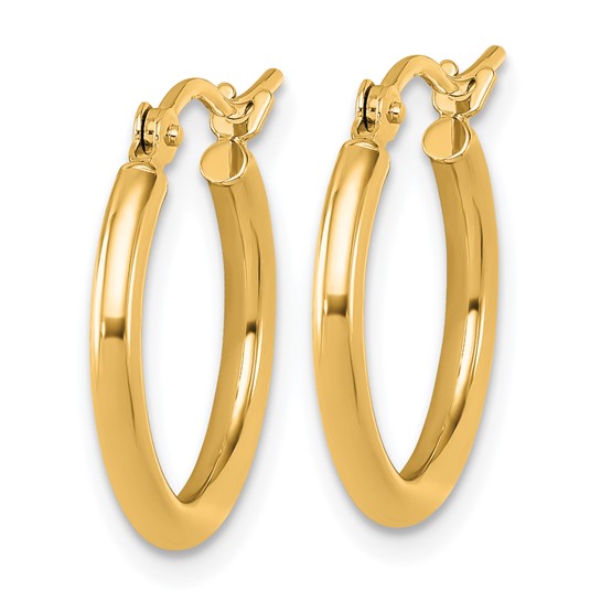 14kt 2x35mm Hoops