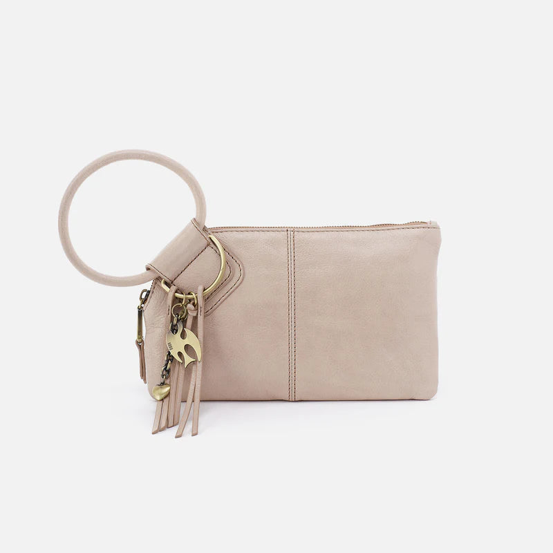Hobo Sable Wristlet - Aniline Gloss Leather | Stone Gloss