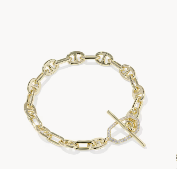 Kendra Scott Elisa Toggle Gold Link and Chain Bracelet
