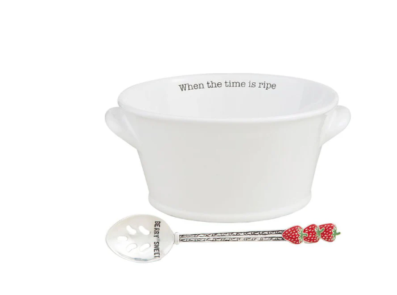 Mud Pie Time Is Ripe Strawberry Bowl Set
