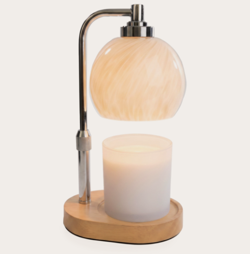Swirl Blown Glass Candle Warmer Lamp