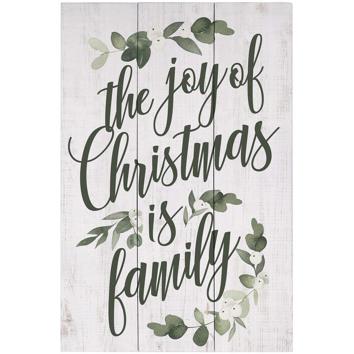 "Joy of Christmas Is Family" Wooden 16" Pallet Sign