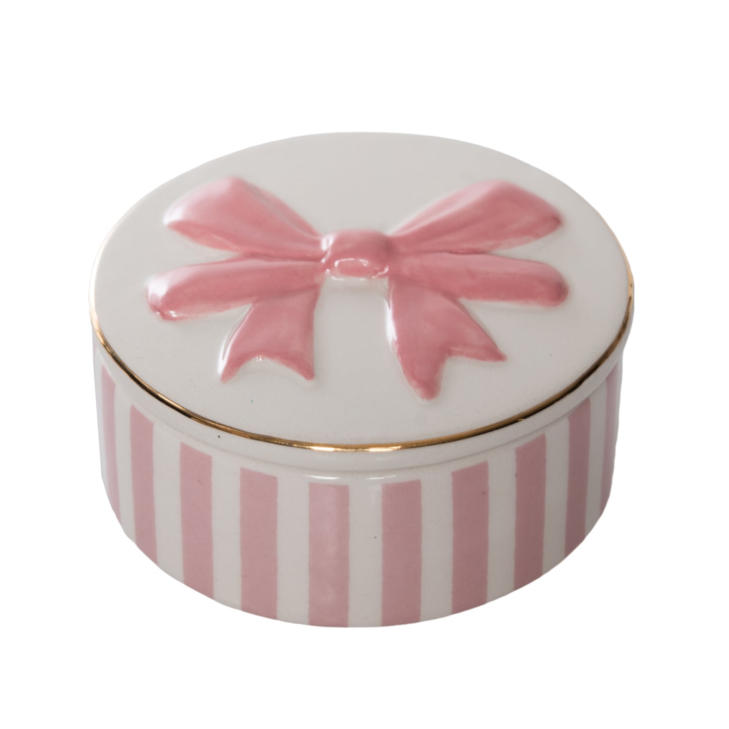 Bow Ceramic Ring Dish with Lid