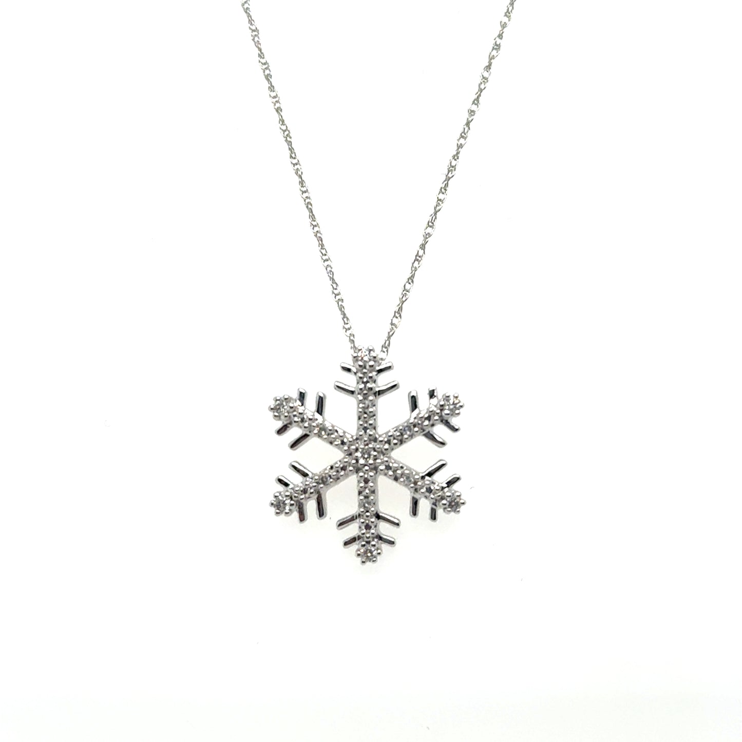 .10ctw Diamond Snowflake Pendant