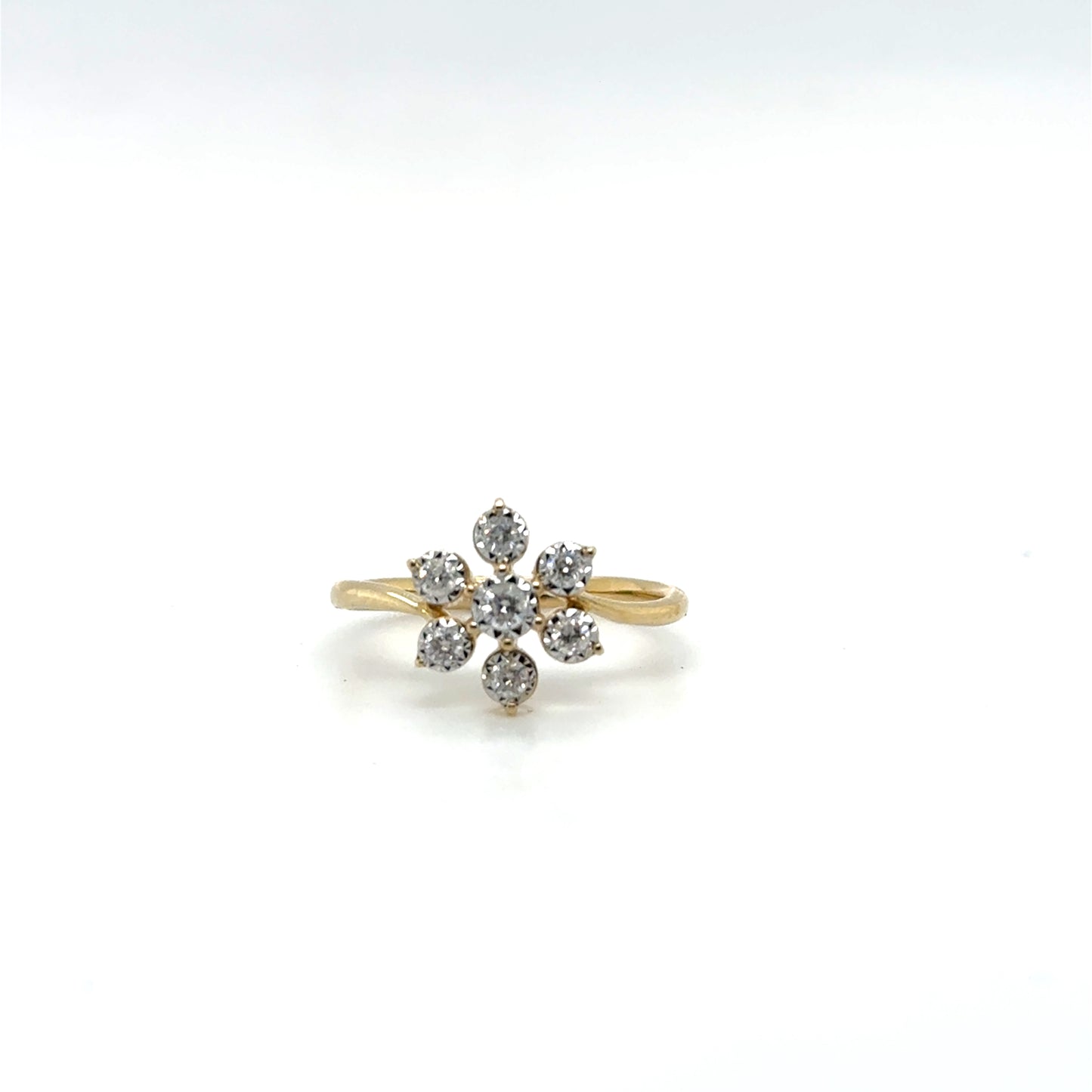 .25ctw Diamond Snowflake Ring in Yellow Gold