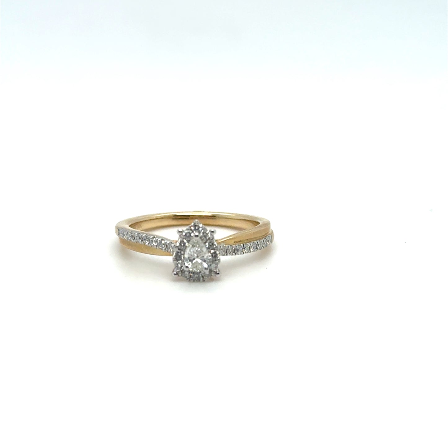 .38ctw Diamond Pear Cluster Ring in Yellow Gold