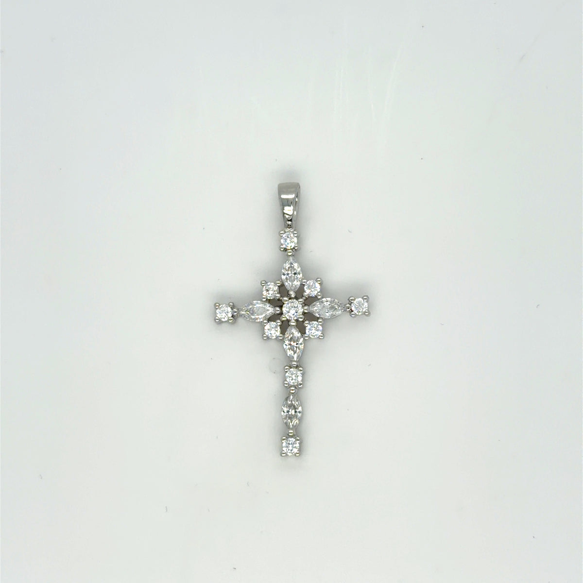 Sterling Silver Cubic Zirconia Cross Pendant
