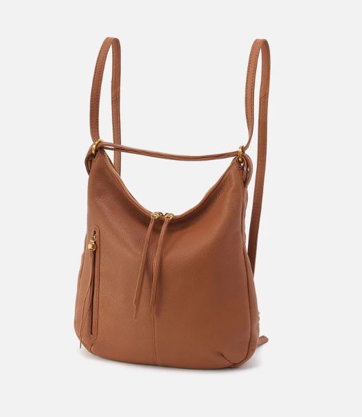 Hobo Merrin Convertible Backpack - Pebbled Leather | Warm Honey