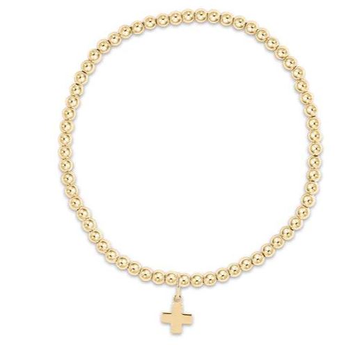 e. newton EXTENDS classic gold 3mm with signature cross