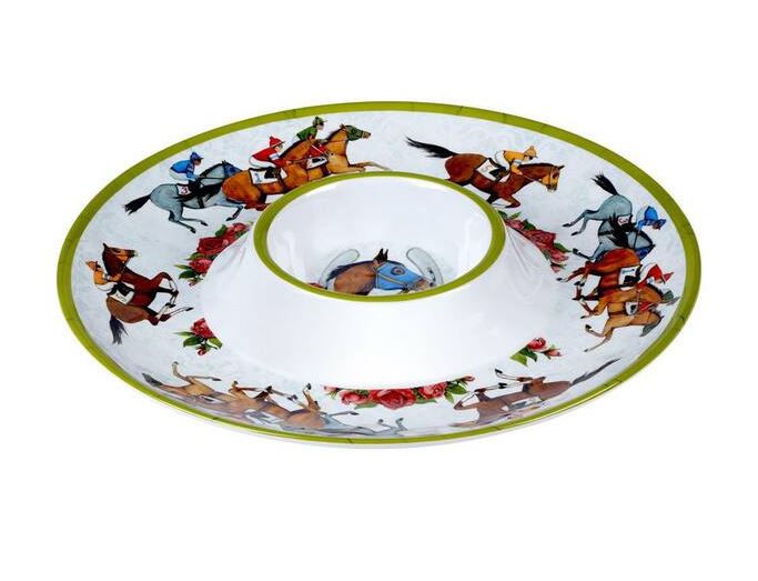 Day at the Races Melamine Chip n' Dip