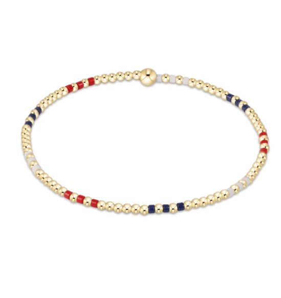 eNewton Hope Joy pattern 2mm bead bracelet - Firecracker