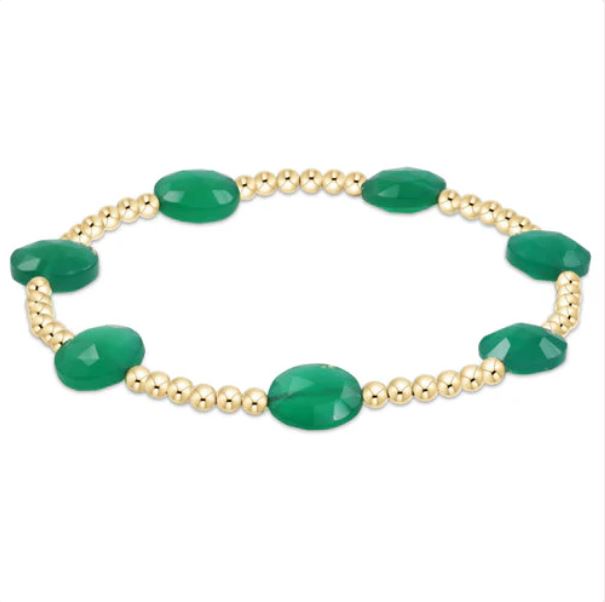e. Newton EXTENDS Admire Gold 3mm Green Onyx