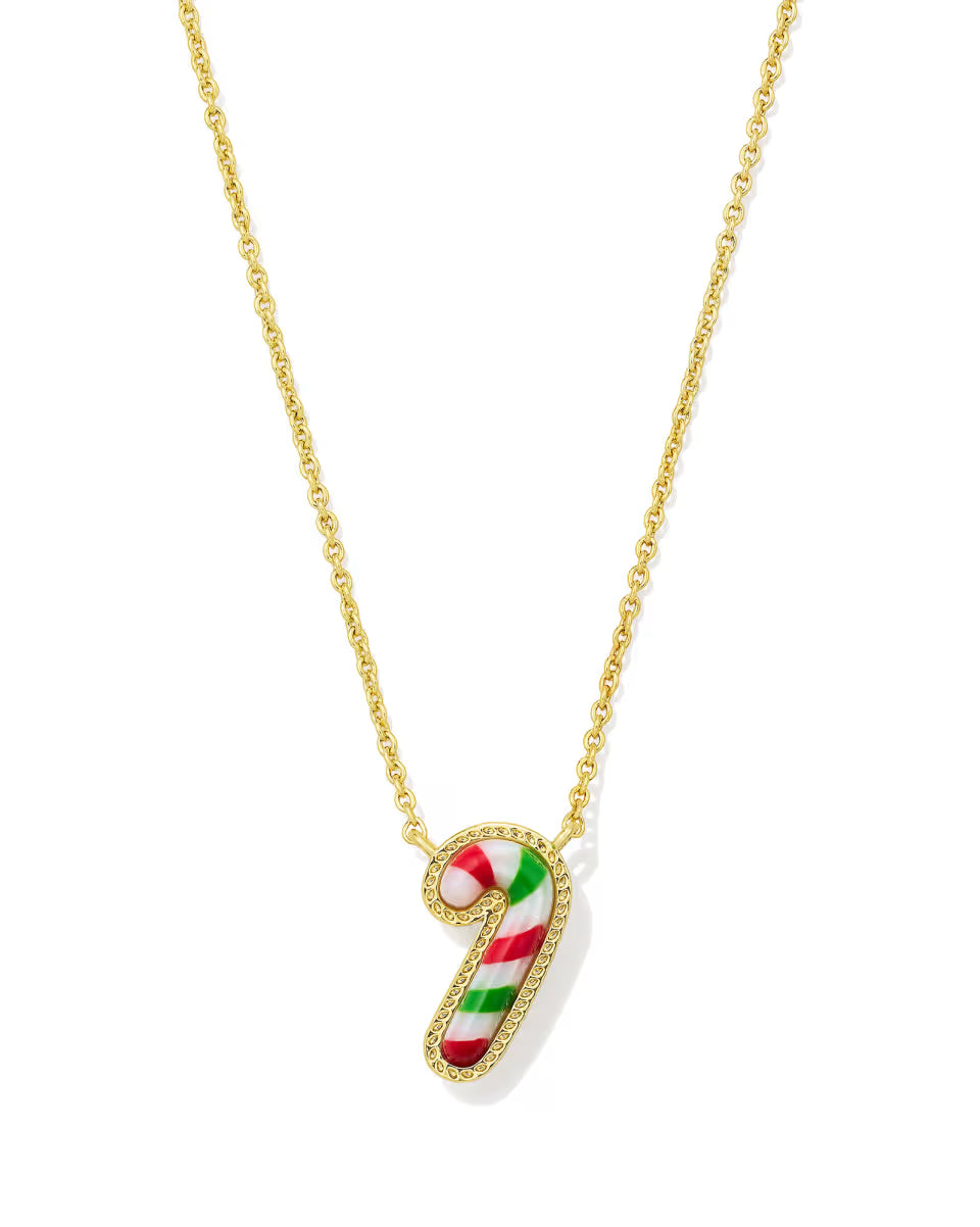Kendra Scott Candy Cane Gold Short Pendant Necklace