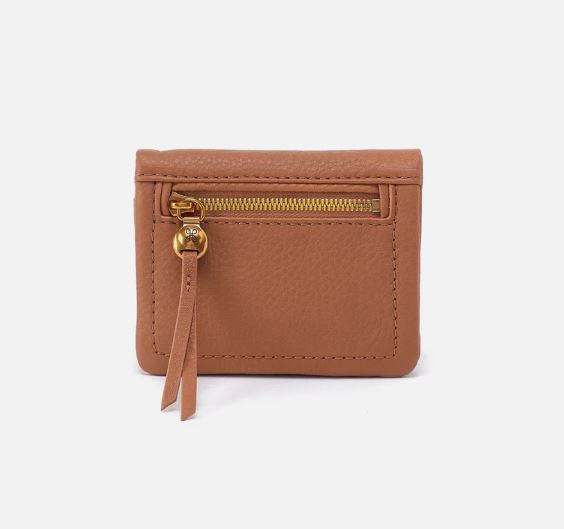 Hobo Lumen Mini Wallet - Pebbled Leather | Warm Honey