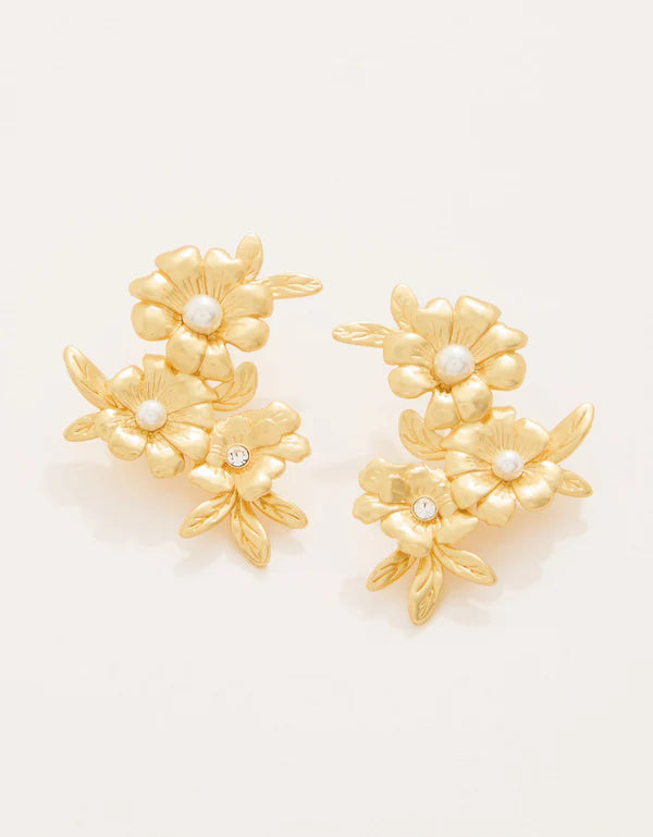 Spartina Posy Party Earrings Crystal