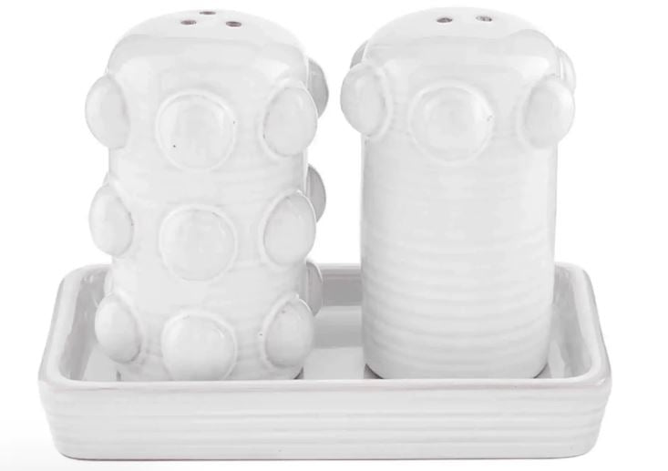 Mud Pie Beaded Salt & Pepper Set