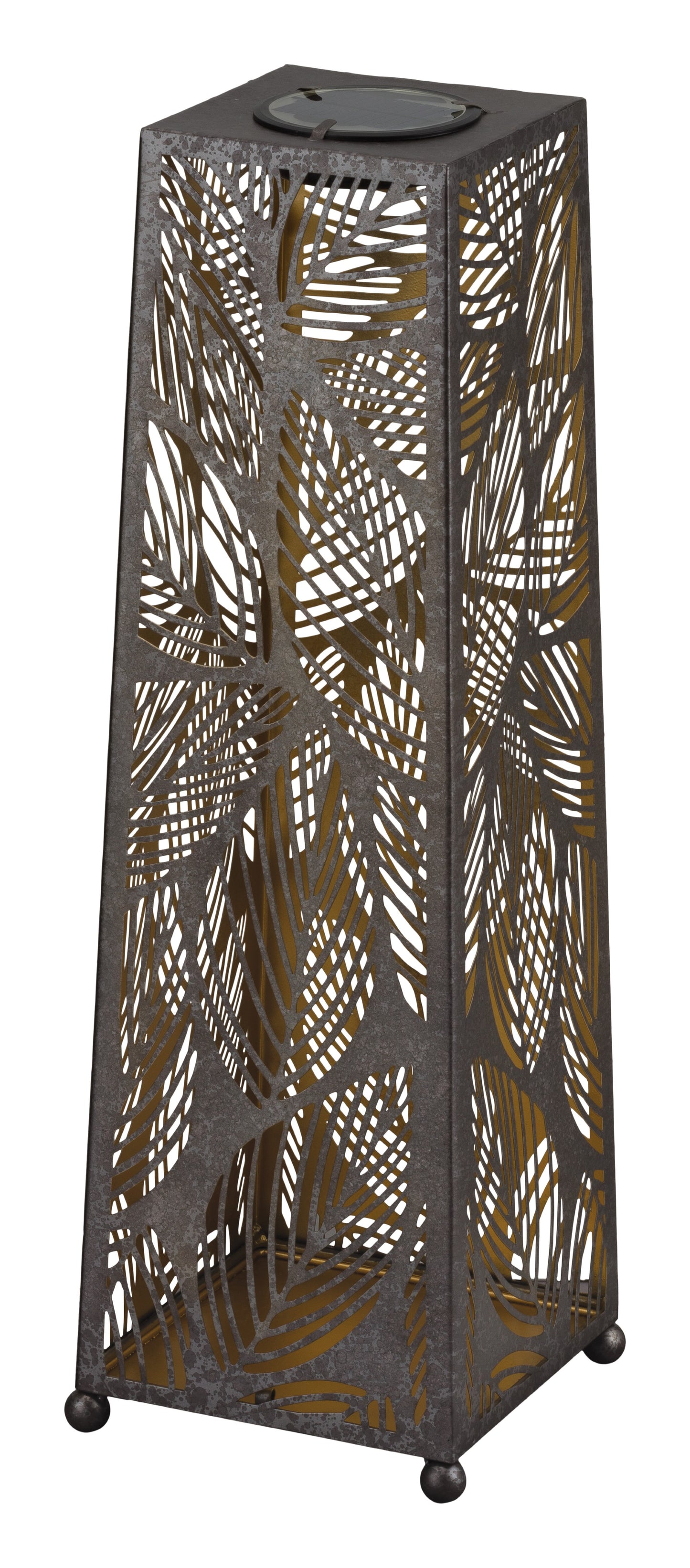 24" Patio Leaf Shadow Lantern