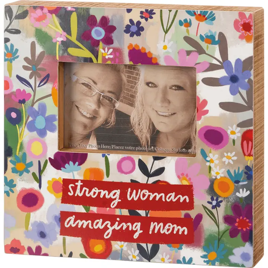 "Strong Woman, Amazing Mom" Box Frame