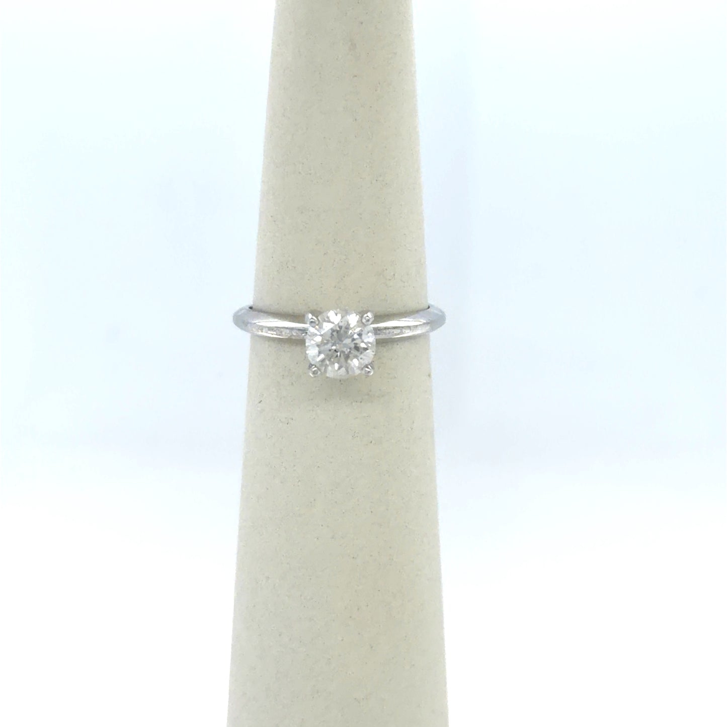 1.00 CT Round Diamond Solitaire Engagement Ring in 14K White Gold