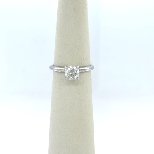 1.00 CT Round Diamond Solitaire Engagement Ring in 14K White Gold