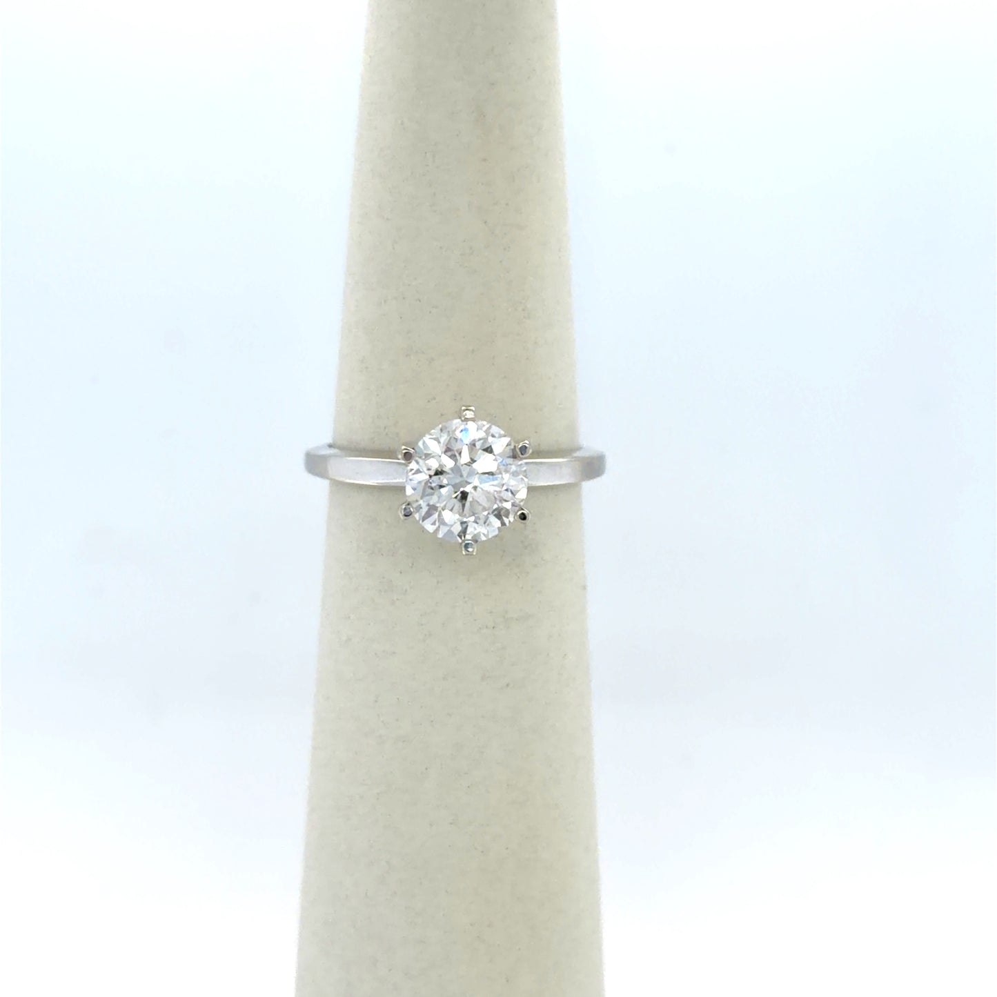 1.72 CT Round Diamond Solitaire Engagement Ring in 14K White Gold