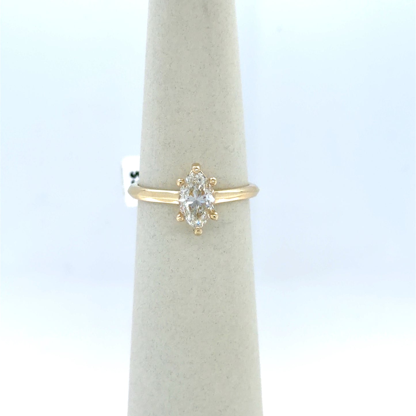 1.05 CT Marquise Diamond Solitaire Engagement Ring in 14K Yellow Gold
