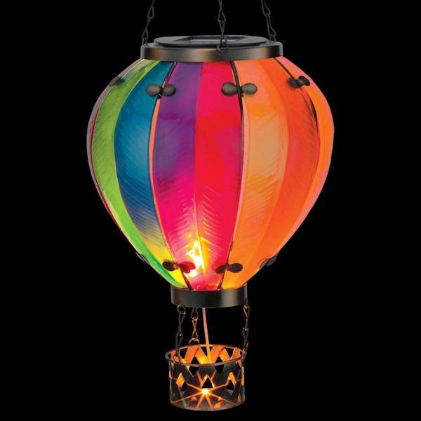 Hot Air Balloon Solar Lantern Large - Rainbow